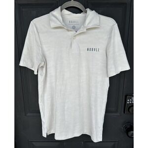 NOBULL Mens Polo Shirt Small‎ Lightweight Textured Camo White